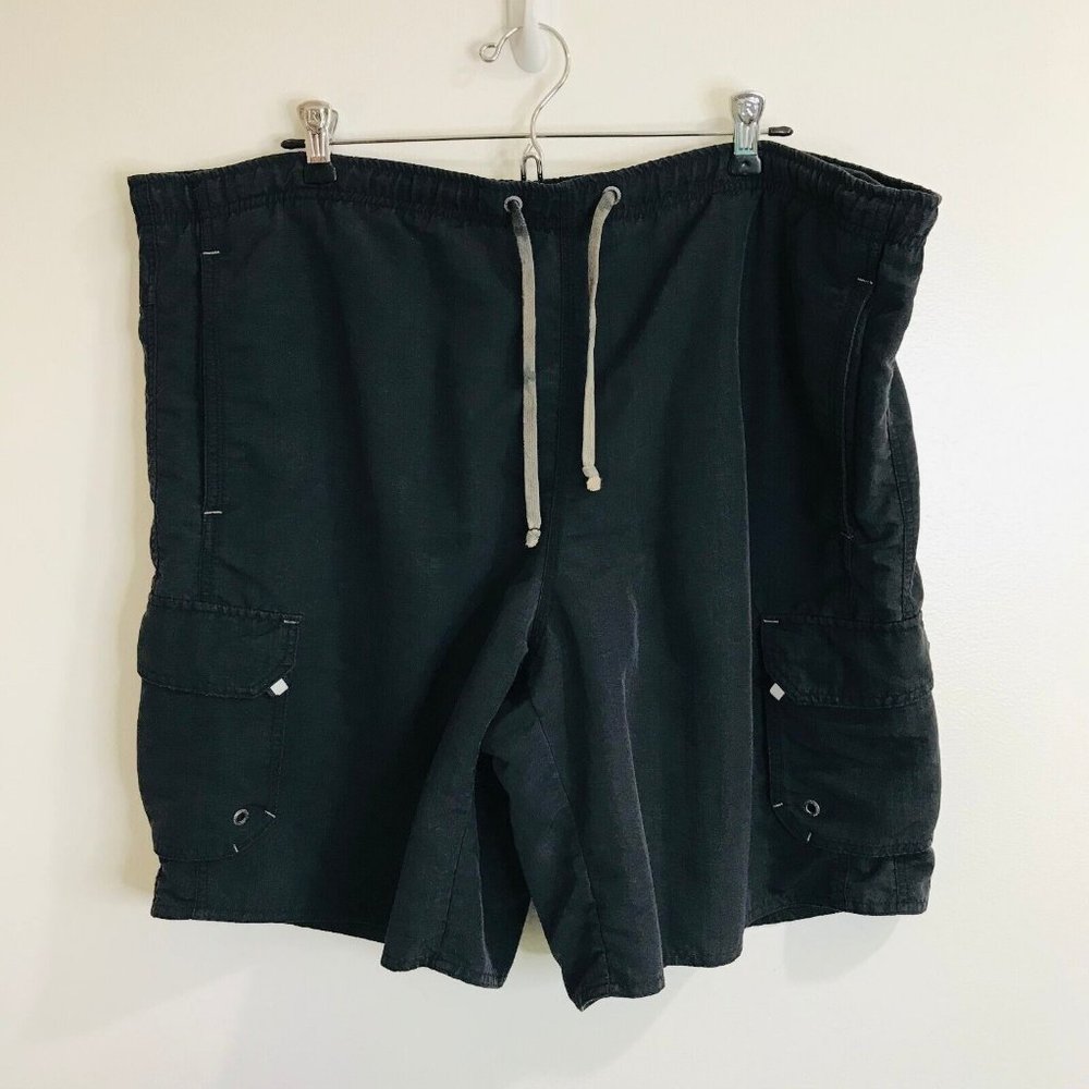 Columbia Shorts Mens Size XL / XXL Black Swim Trunks Hiking Nylon Pockets